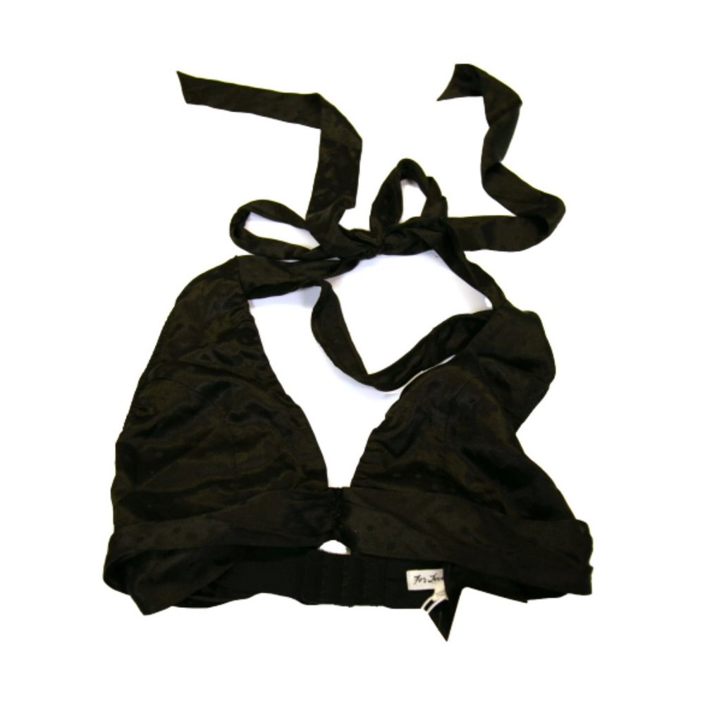 For Love & Lemons Gabriella Silk Dot Crop Halter Top